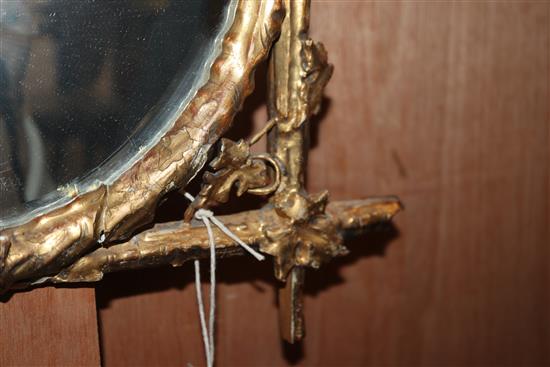 A Victorian gilt and gesso wall mirror H.42cm